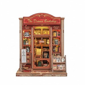 The drama bookshop - maquette booknook serre-livre