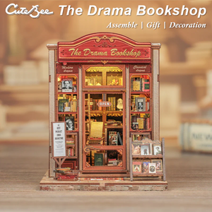 The drama bookshop - maquette booknook serre-livre