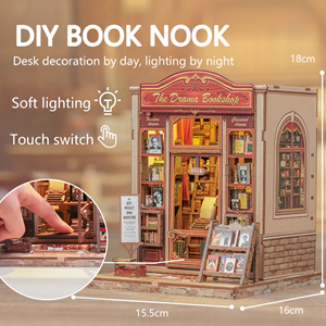 The drama bookshop - maquette booknook serre-livre
