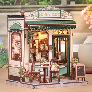 Sunny cafe - maquette booknook serre-livre