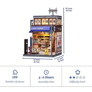 Beika-cho convenience store - maquette booknook serre-livre