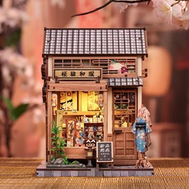 Sakura o kimono shop - maquette booknook serre-livre