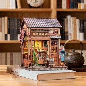 Sakura o kimono shop - maquette booknook serre-livre