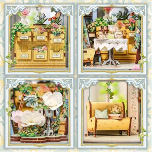 Windsor flower house - maquette booknook serre-livre