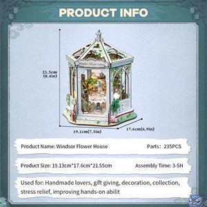 Windsor flower house - maquette booknook serre-livre