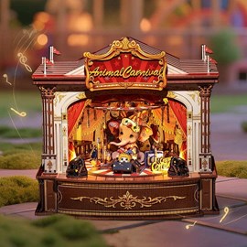 Animal carnival - maquette booknook serre-livre
