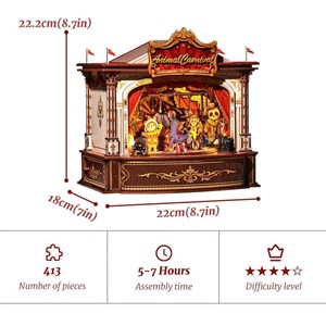 Animal carnival - maquette booknook serre-livre