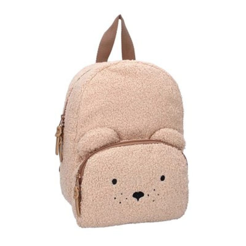 Sac a dos enfant - ourson bouclette beige
