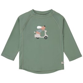 T-shirt anti-uv manches longues scooter et chien vert (2-3 ans)