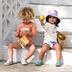 T-shirt anti-uv manches courtes terre (2-3 ans)