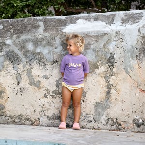 Maillot de bain anti-fuite rayures jaune (13-24 mois)