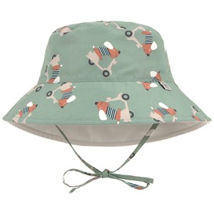 Chapeau réversible anti-uv scooter et chien vert (3-6 mois)