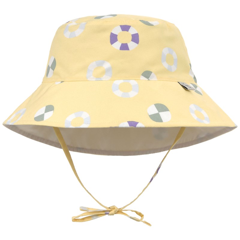 Chapeau réversible anti-uv bouée jaune pâle (3-6 mois)