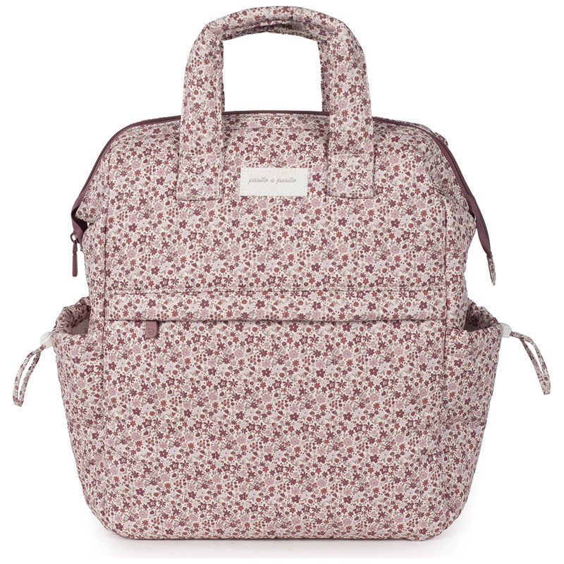 Sac à dos à langer cherry fleurs