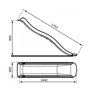 Axi toboggan sky175 vert 175 cm