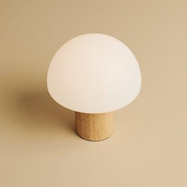 Lampe de table sans fil élégante mia marron clair
