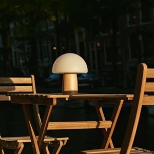 Lampe de table sans fil élégante mia marron clair