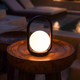 Lampe sans fil en bois marron foncé skye
