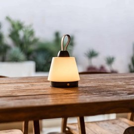 Lampe rechargeable liv marron foncé – bracelet en cuir,
