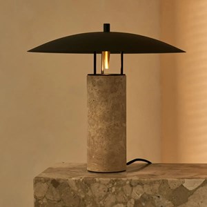 Lampe en travertin nicolas
