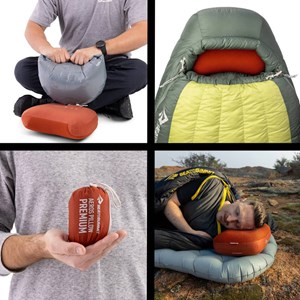 Oreiller gonflable sea to summit aeros premium pillow regular rouge