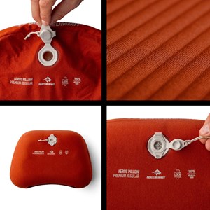 Oreiller gonflable sea to summit aeros premium pillow regular rouge
