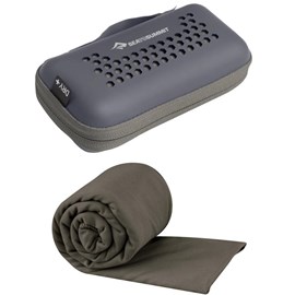 Serviette microfibre sea to summit pocket towel l 60x120 gris foncé