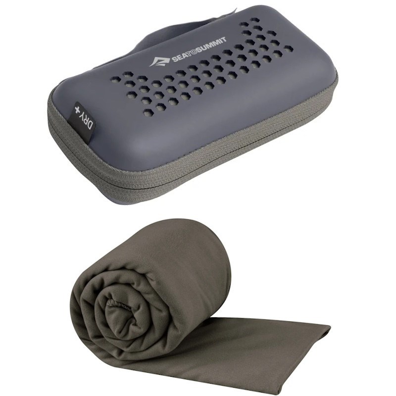 Serviette microfibre sea to summit pocket towel l 60x120 gris foncé