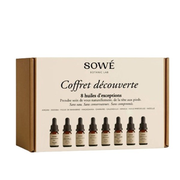 Coffret soin découverte aux huiles bio sowé 8x10ml