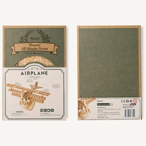 Puzzle 3d en bois avion