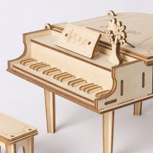 Puzzle 3d en bois piano