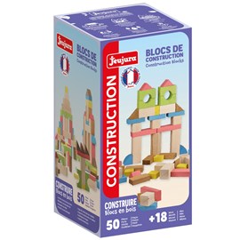 Set de 50 blocs de construction en bois