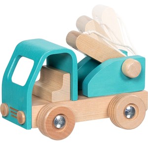 Dépanneuse en bois bleue