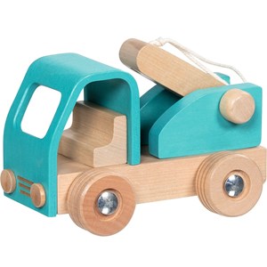 Dépanneuse en bois bleue