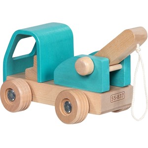 Dépanneuse en bois bleue