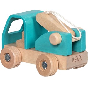 Dépanneuse en bois bleue