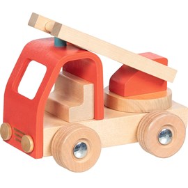 Camion de pompiers avec échelle rouge