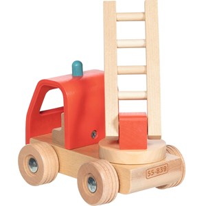 Camion de pompiers avec échelle rouge