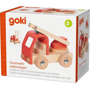 Camion de pompiers avec échelle rouge