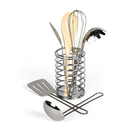 Pot avec ustensiles de cuisine