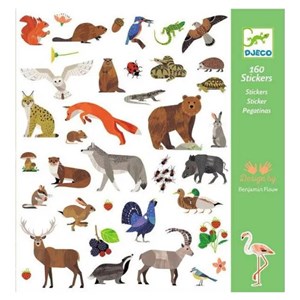 Stickers papier - 160 stickers faune