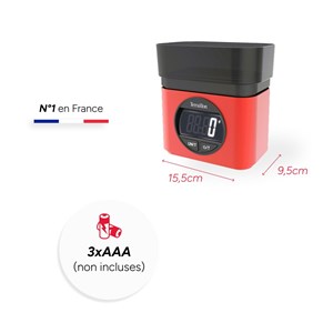 Ba22 rouge - blance de cuisine iconique, électronique avec bol