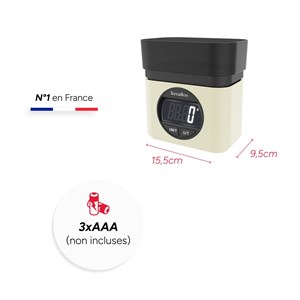 Ba22 crème - blance de cuisine iconique, électronique avec bol