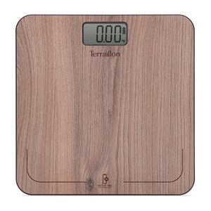 Power free -  pèse personne sans piles si batterie effet noyer