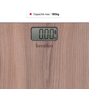 Power free -  pèse personne sans piles si batterie effet noyer