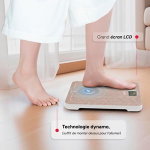 Power free -  pèse personne sans piles si batterie effet chevrons