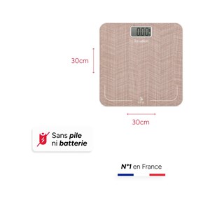 Power free -  pèse personne sans piles si batterie effet chevrons