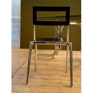 Nsemble de 4 chaises en bois et métal n°1397