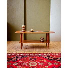 Table basse scandinave en teck et céramique n°840