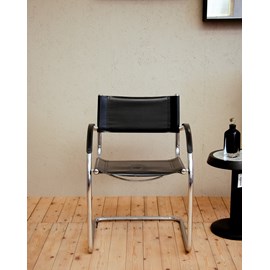 Fauteuil en simili cuir et métal n°937